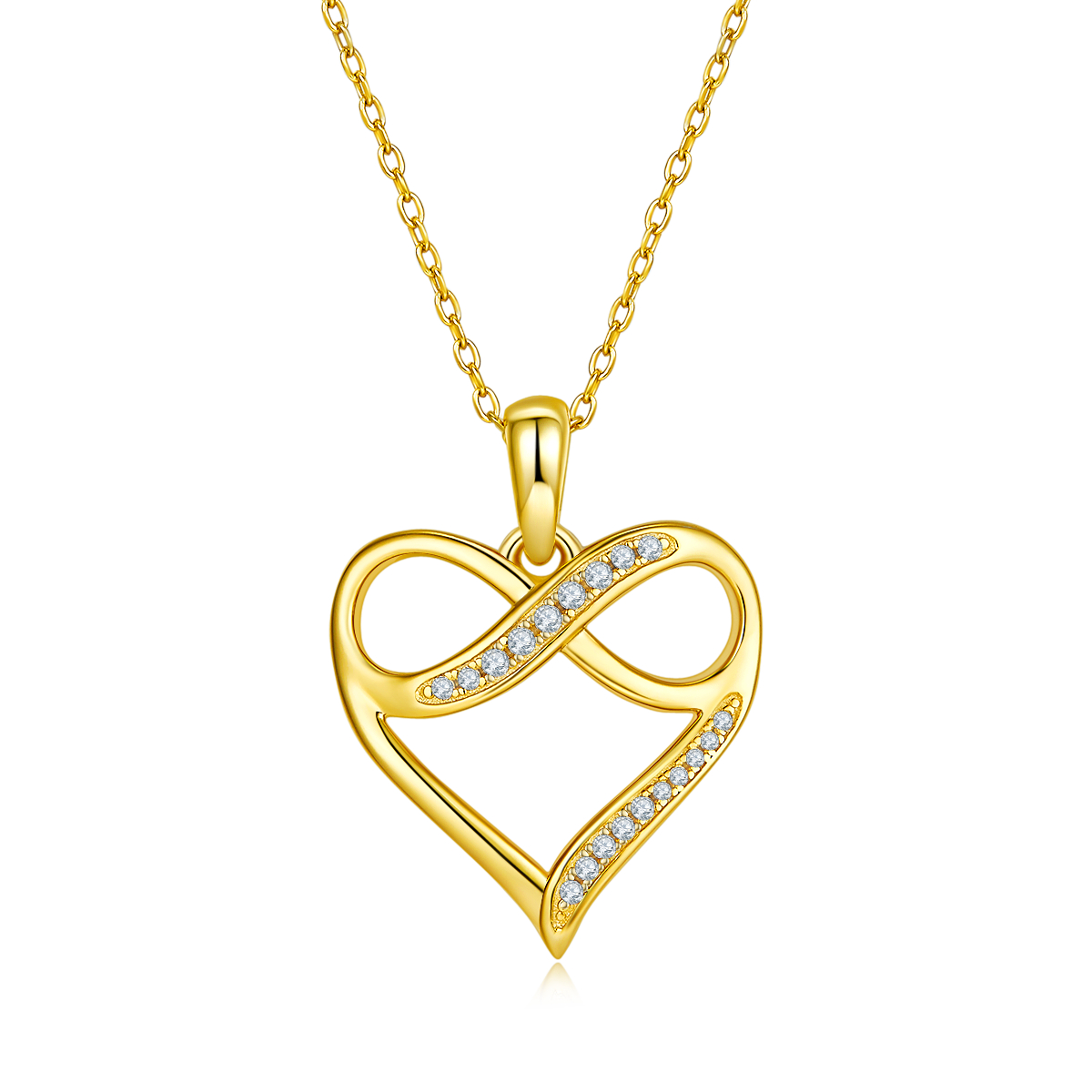 Eslite Infinite Love Pendant S925 Silver Moissanite Grade D 0.1CT
